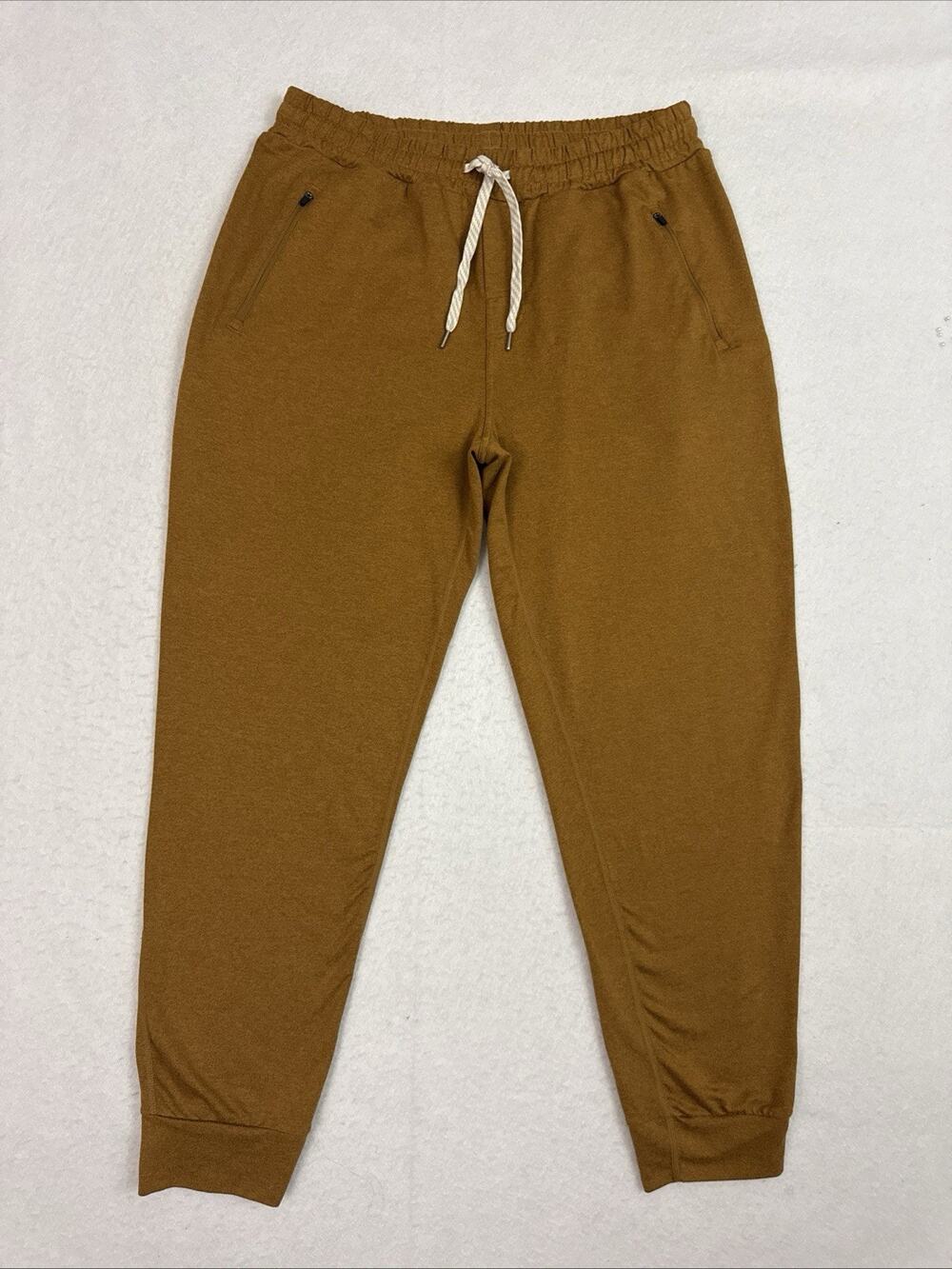 Vuori Mens XL Ponto‎ Performance Jogger Caramel Heather Golf Athleisure V438